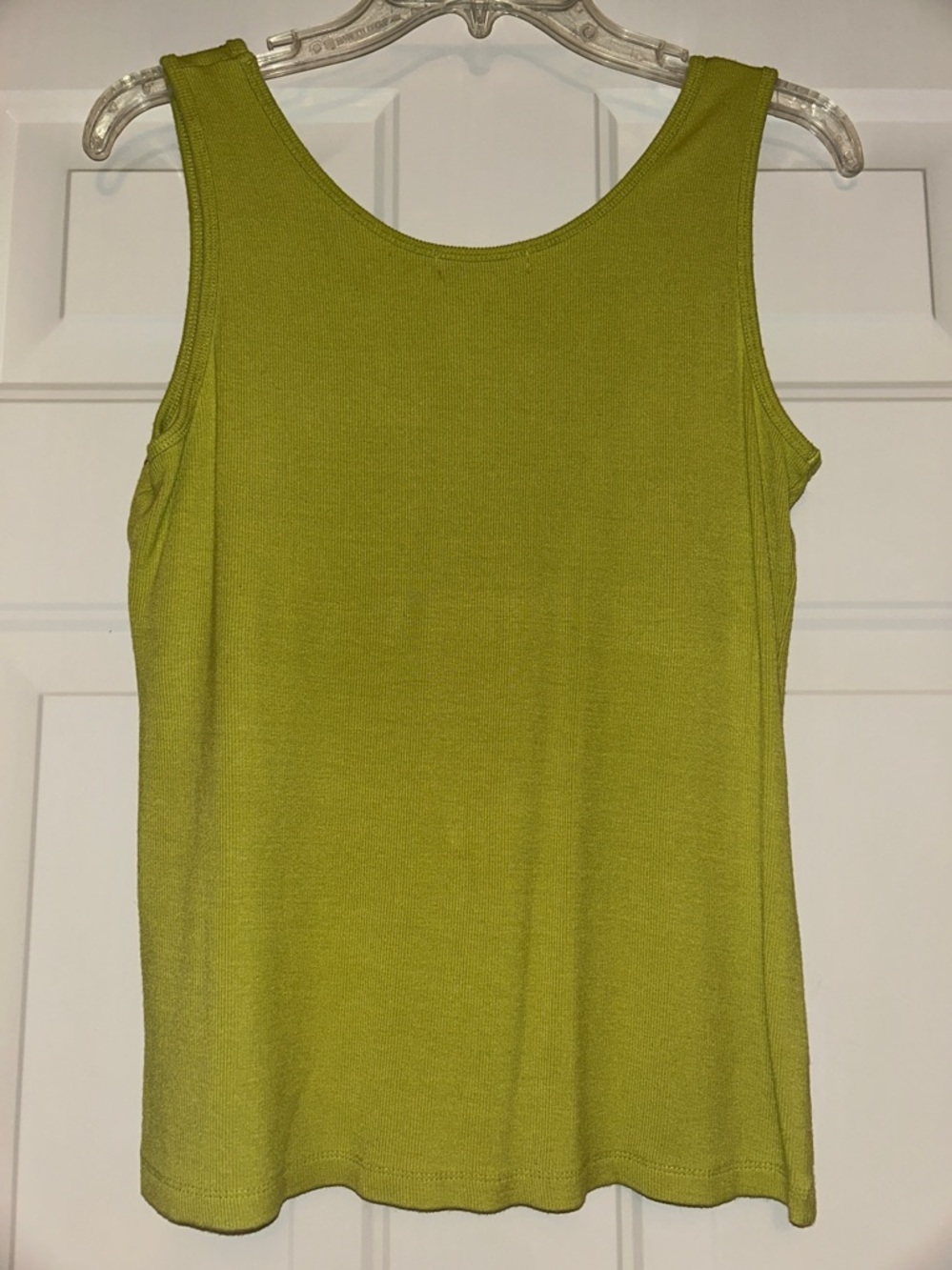 Calvin Klein Embellished Tank Top L Green Sleeveless Studded Glam Staple Stretch - Picture 5 of 8
